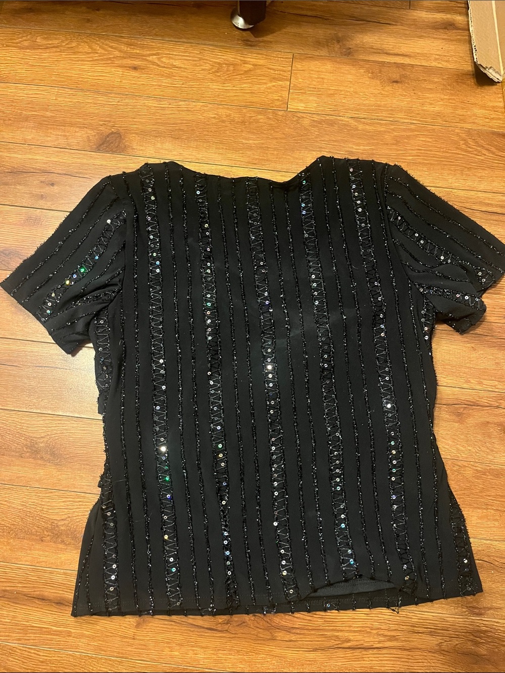 Frank Lyman Sparkly Black Shirt - Picture 3 of 4